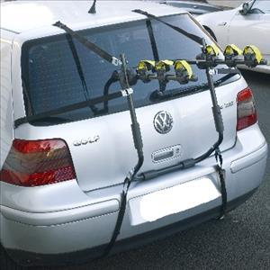 VW Golf With Attached Strap On Rack